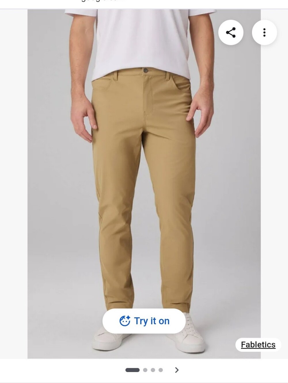 Fabletics Men's 40x32 Don 5-Pocket Pants in Dark Twill Tan